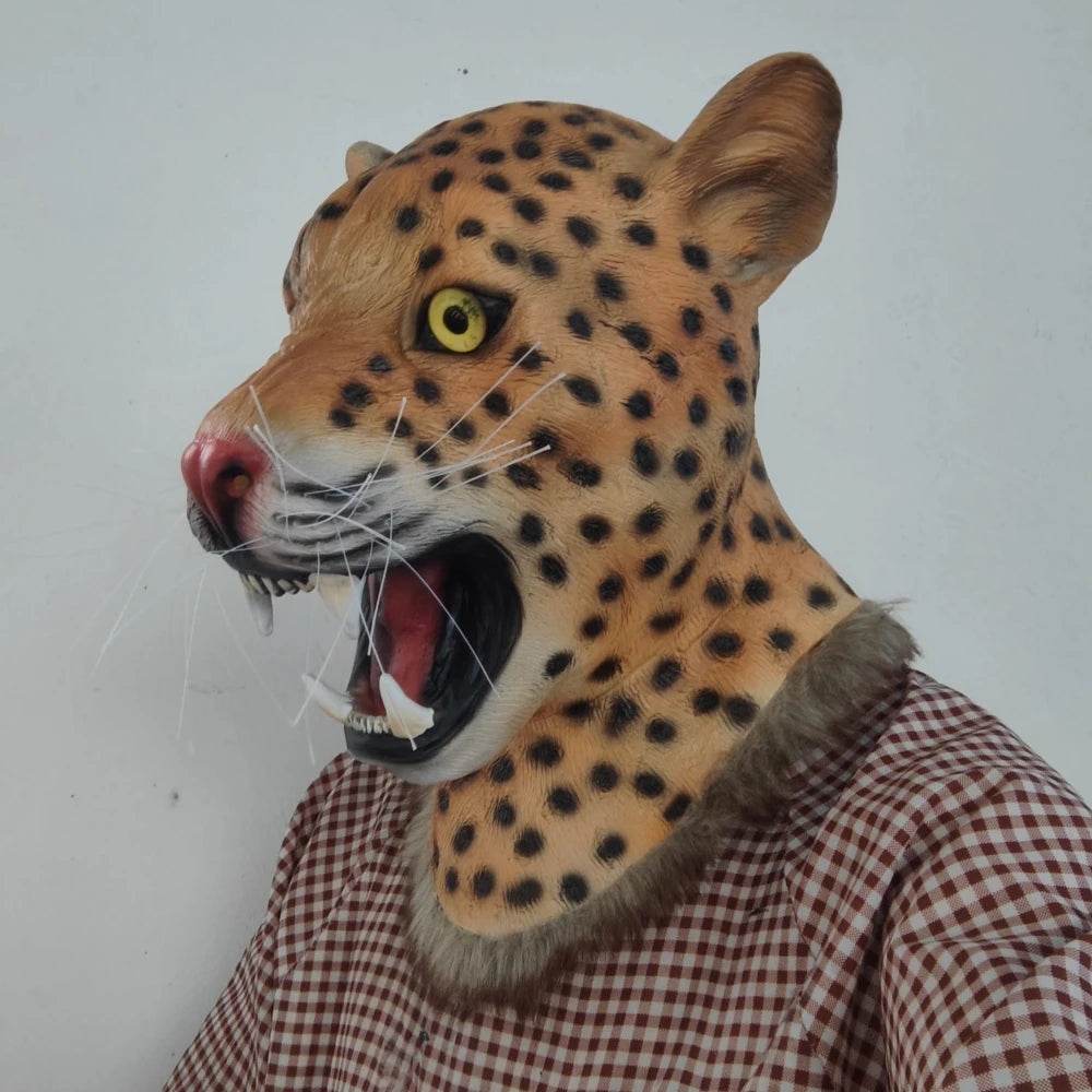 Realistic Mask Leopard Print Full Head Halloween Cosplay - ToylandEU