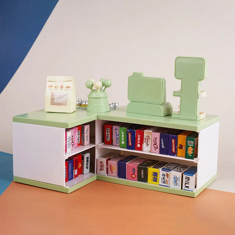 Realistic Mini Supermarket Cash Register Set With Interactive Checkout Counter For Kids - ToylandEU