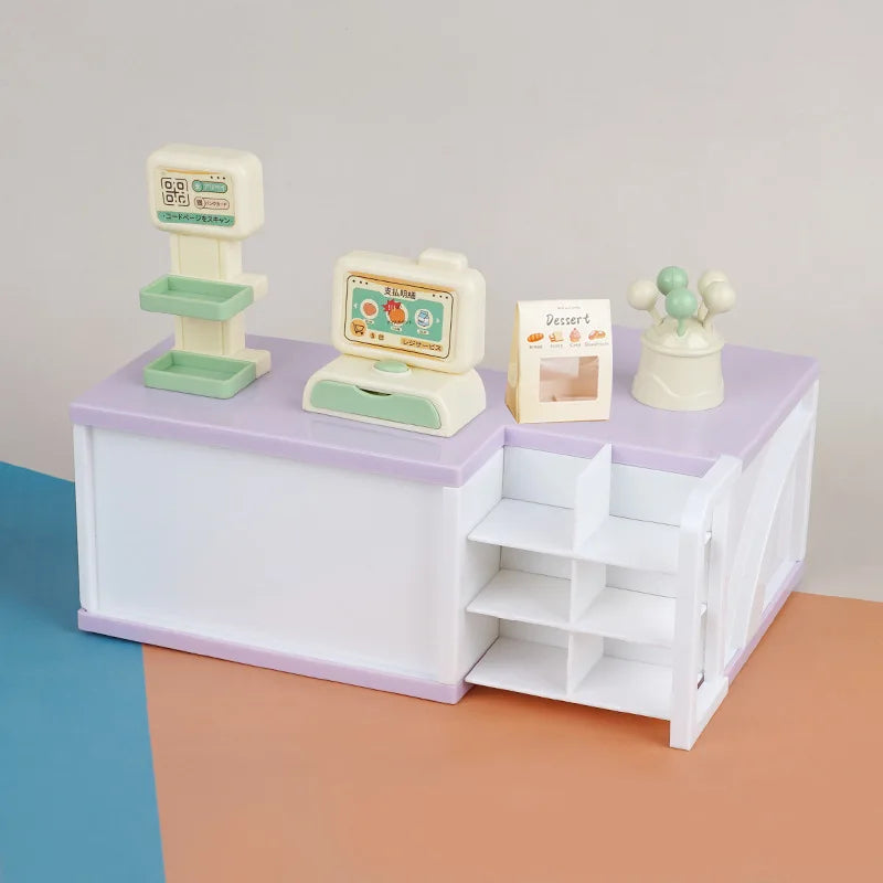 Realistic Mini Supermarket Cash Register Set With Interactive Checkout Counter For Kids - ToylandEU