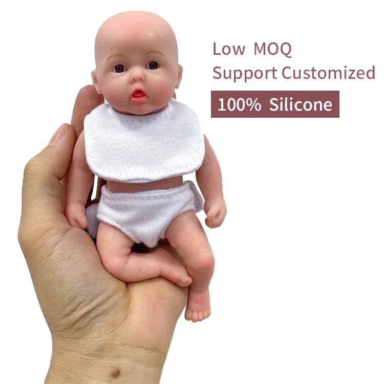 Realistic Platinum Silicone Reborn Doll 6 Inch For Kids - ToylandEU