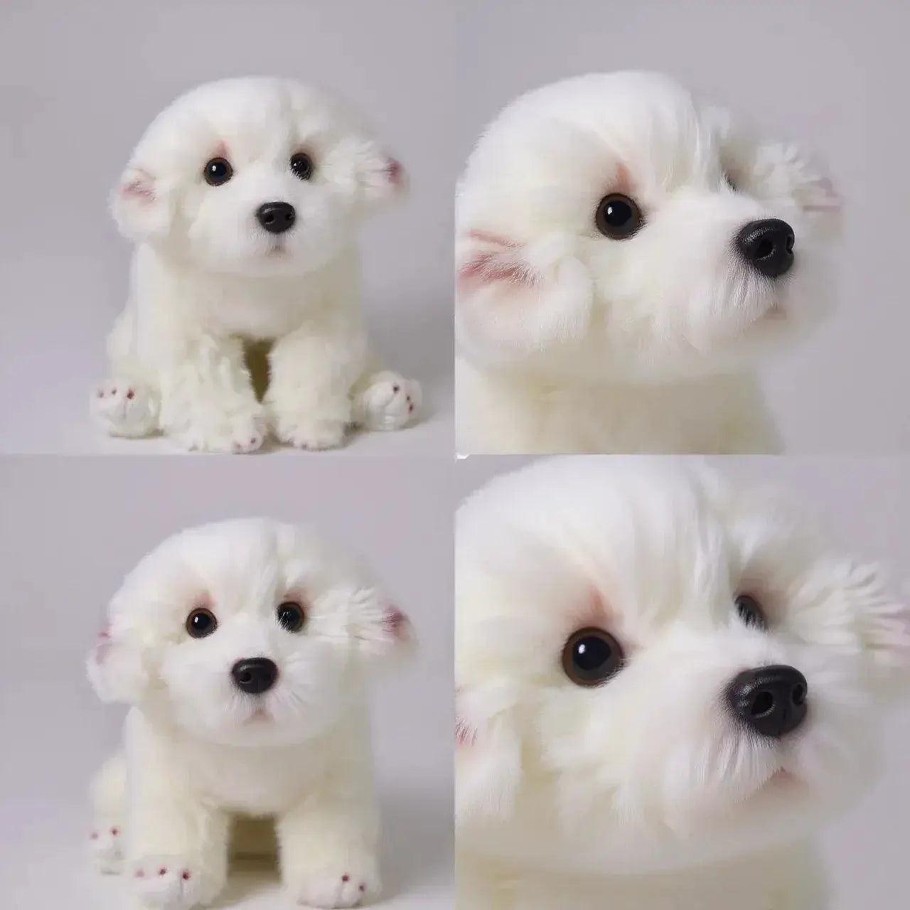  Realistic Plush Maltese Dog Toy Snuggle Pillow Durable -  ToylandEU™