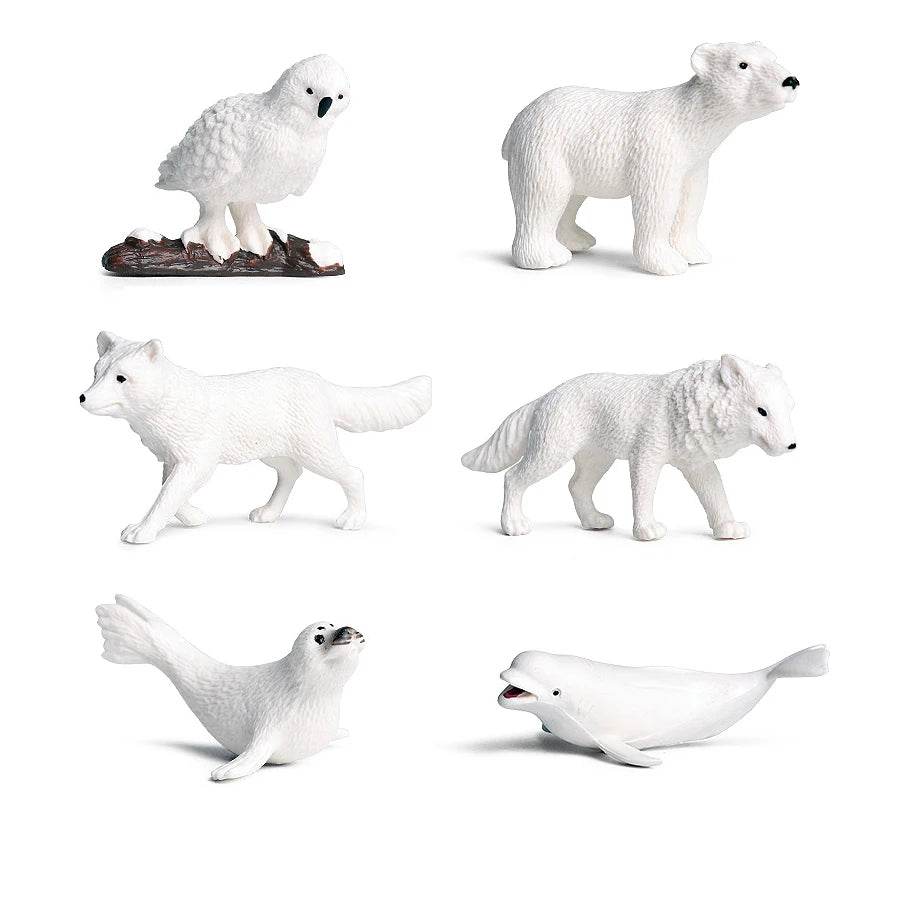 Realistic Polar Animal Figurines Miniature Educational Toys - ToylandEU