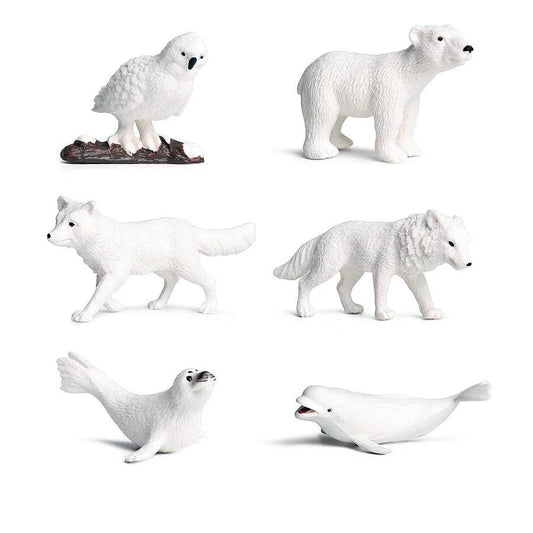 Realistic Polar Animal Figurines Miniature Educational Toys - ToylandEU