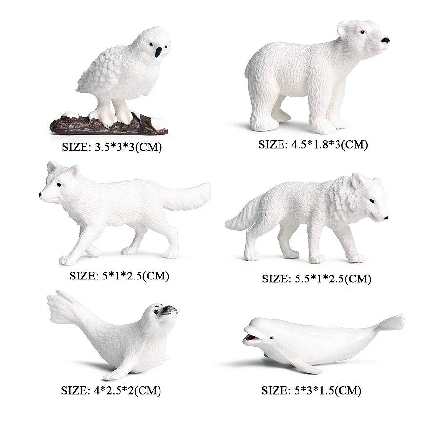 Realistic Polar Animal Figurines Miniature Educational Toys - ToylandEU