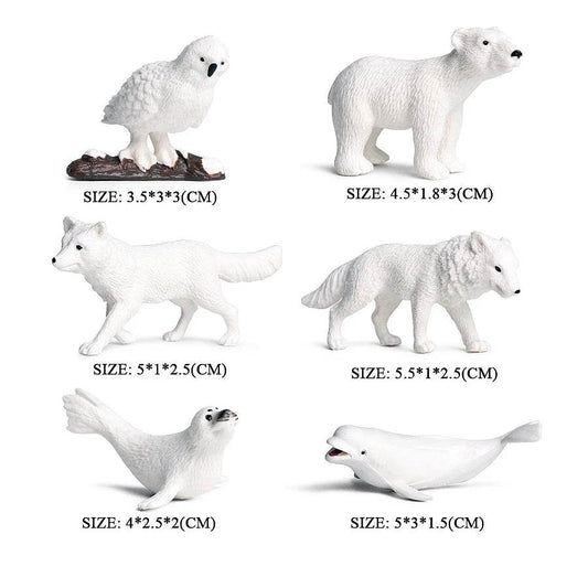 Realistic Polar Animal Figurines Miniature Educational Toys - ToylandEU