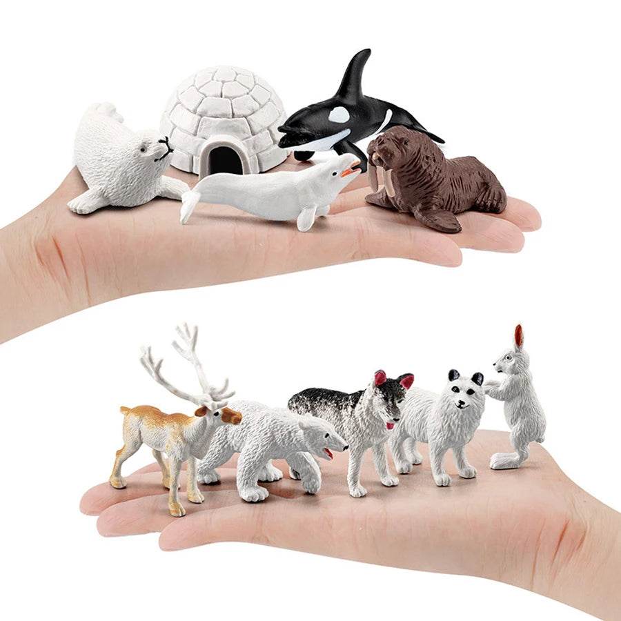 Realistic Polar Animal Figurines Miniature Educational Toys - ToylandEU
