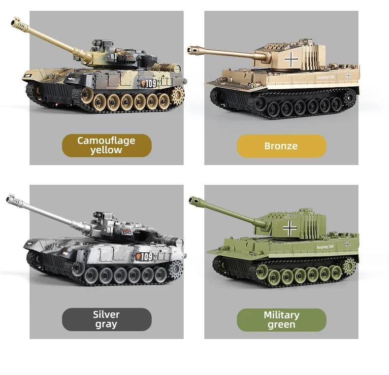 Реалистичен RC танк OneThirtyScale Светлинно-звукова битка за деца - ToylandEU