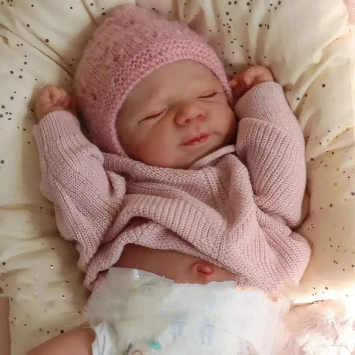  Realistic Reborn Baby Doll 18 Inch Vinyl Painted Hair -  ToylandEU™