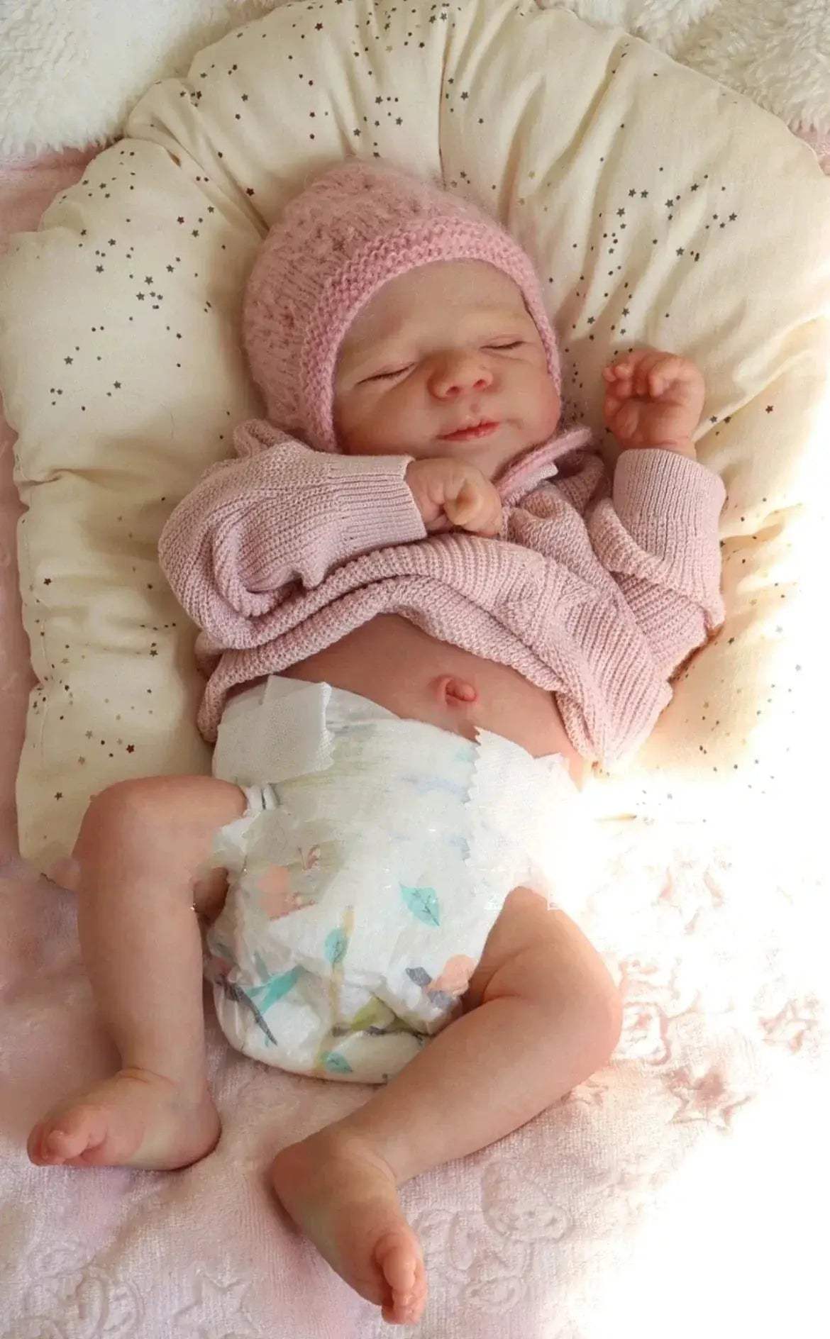 Realistic Reborn Baby Doll 18 Inch Vinyl With Painted Hair - ToylandEU