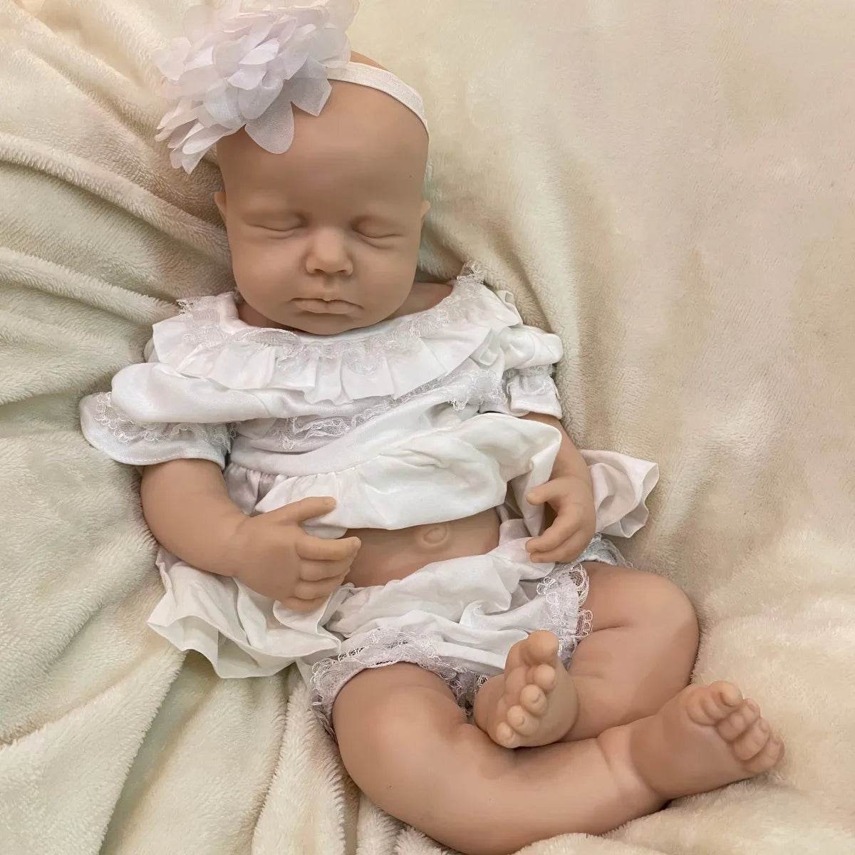 Realistic Reborn Doll 18 Inch Open Mouth Silicone For Gifts - ToylandEU
