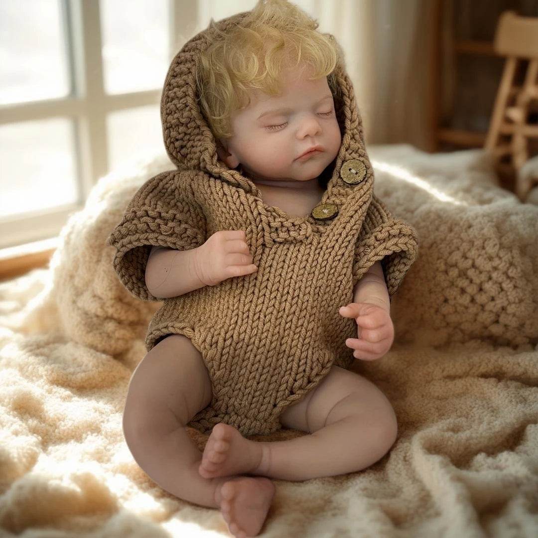 Realistic Reborn Doll Open Mouth 45cm For Collectors - ToylandEU