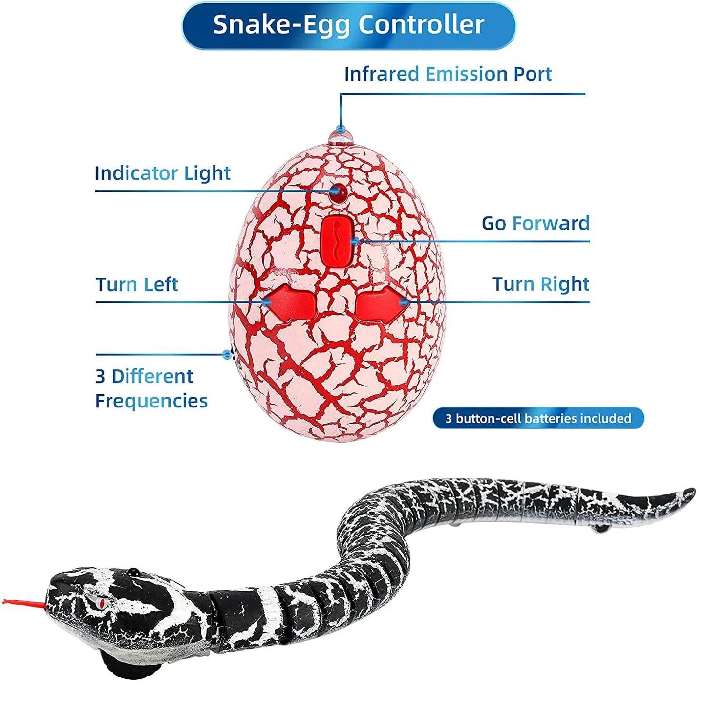 Realistic Remote Control Snake Toy with Scary Viper Design for Children Halloween Pranks - ToylandEU