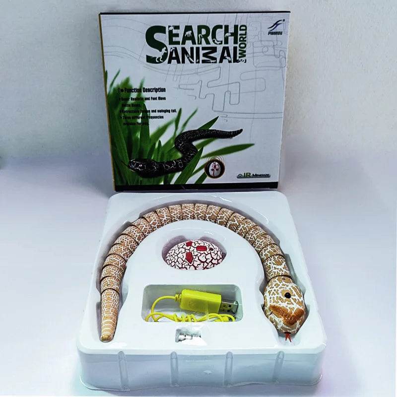 Realistic Remote Control Snake Toy with Scary Viper Design for Children Halloween Pranks - ToylandEU