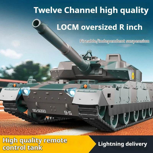 Tanque de controle remoto realista com 12 canais para meninos - ToylandEU