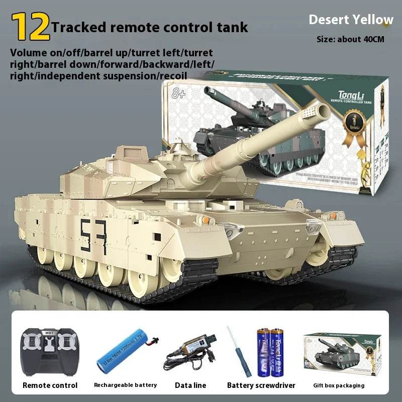 Реалистичен танк с дистанционно управление и 12 канала за момчета - ToylandEU