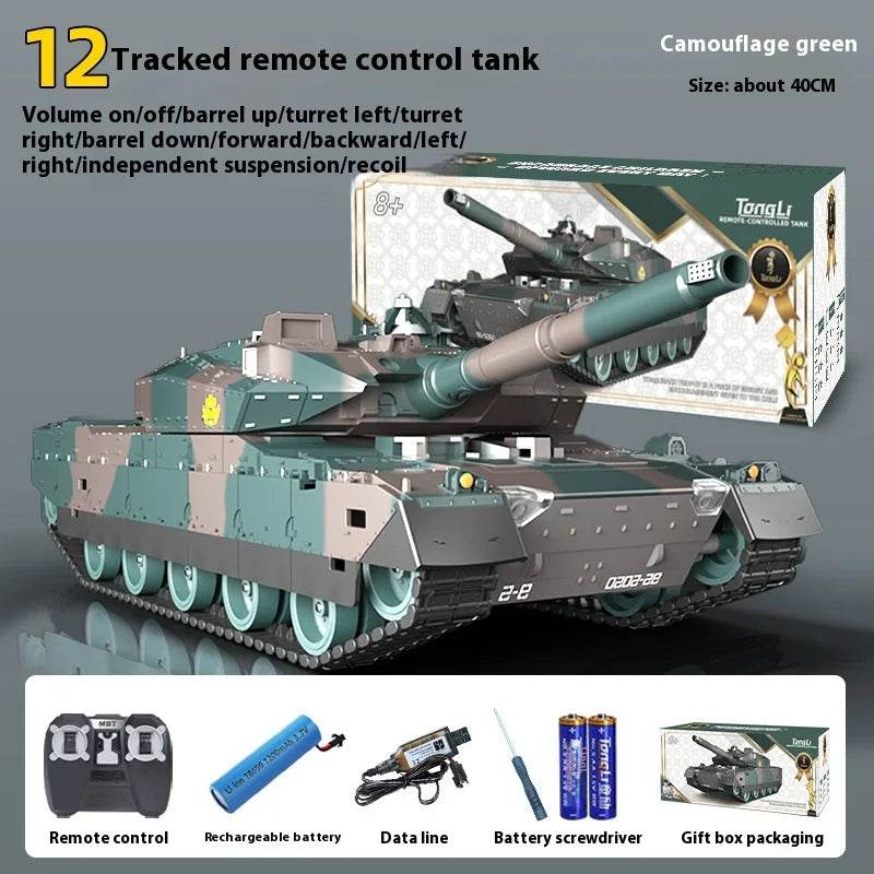 Реалистичен танк с дистанционно управление и 12 канала за момчета - ToylandEU