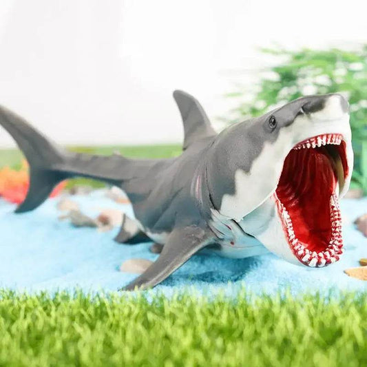 Realistic Shark Toy Figurine with Movable Mouth for Kids - ToylandEU
