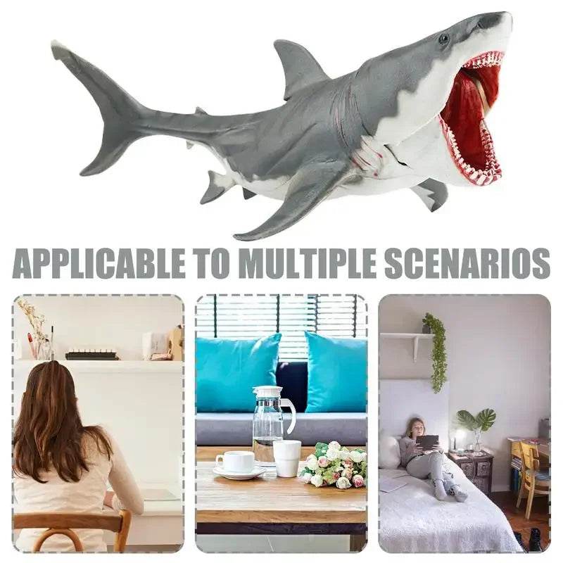 Realistic Shark Toy Figurine with Movable Mouth for Kids - ToylandEU