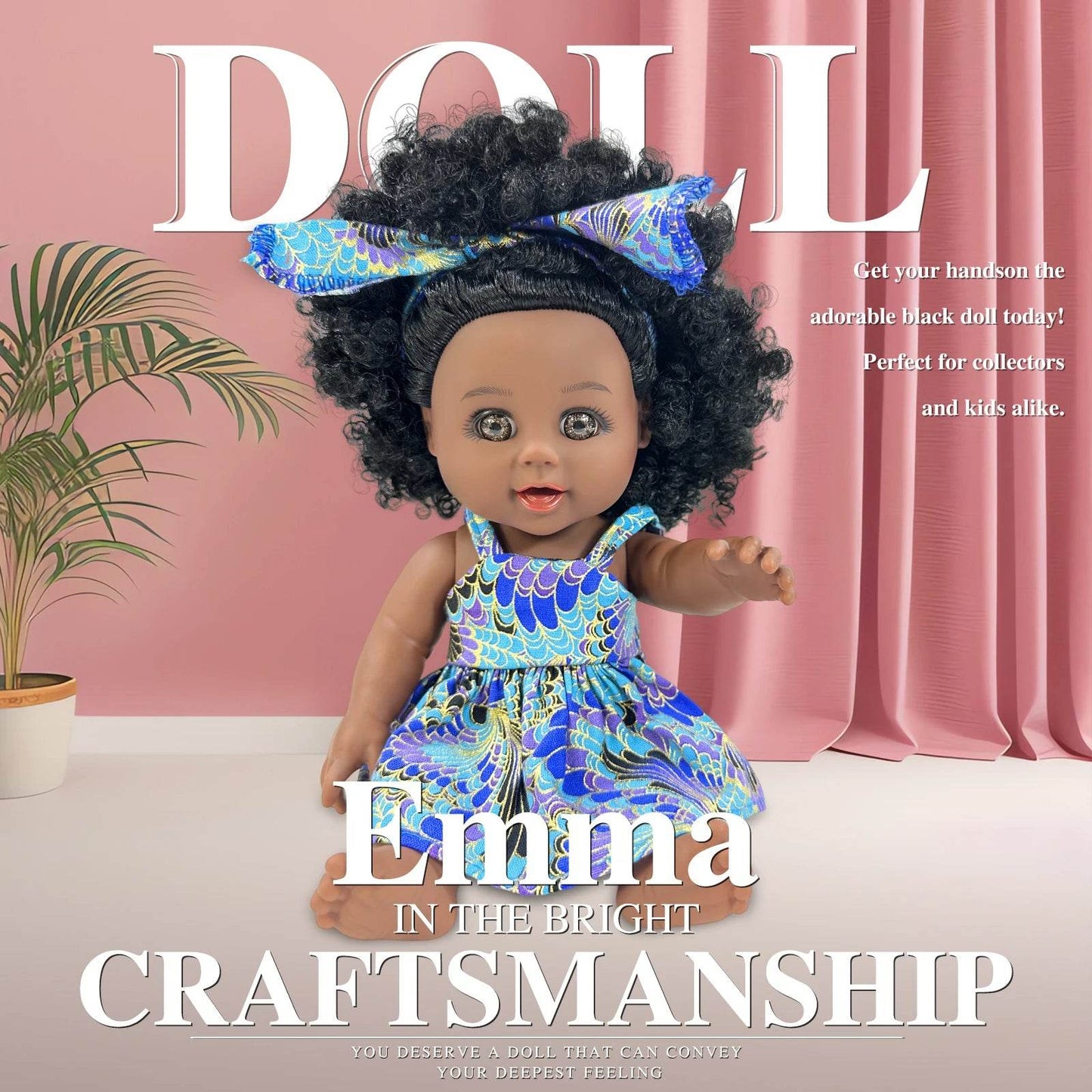 Realistic Silicone 10 Inch Doll Dress Black Gift For Kids - ToylandEU