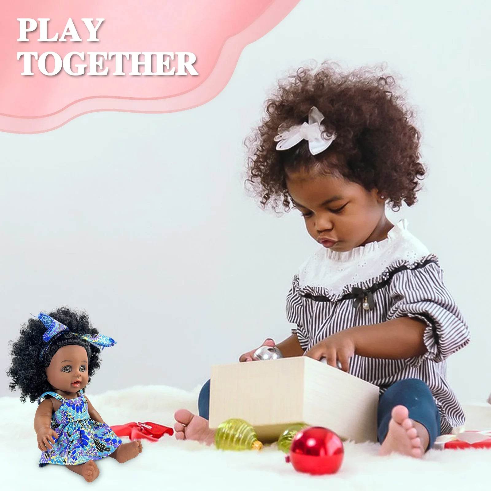 Realistic Silicone 10 Inch Doll Dress Black Gift For Kids - ToylandEU