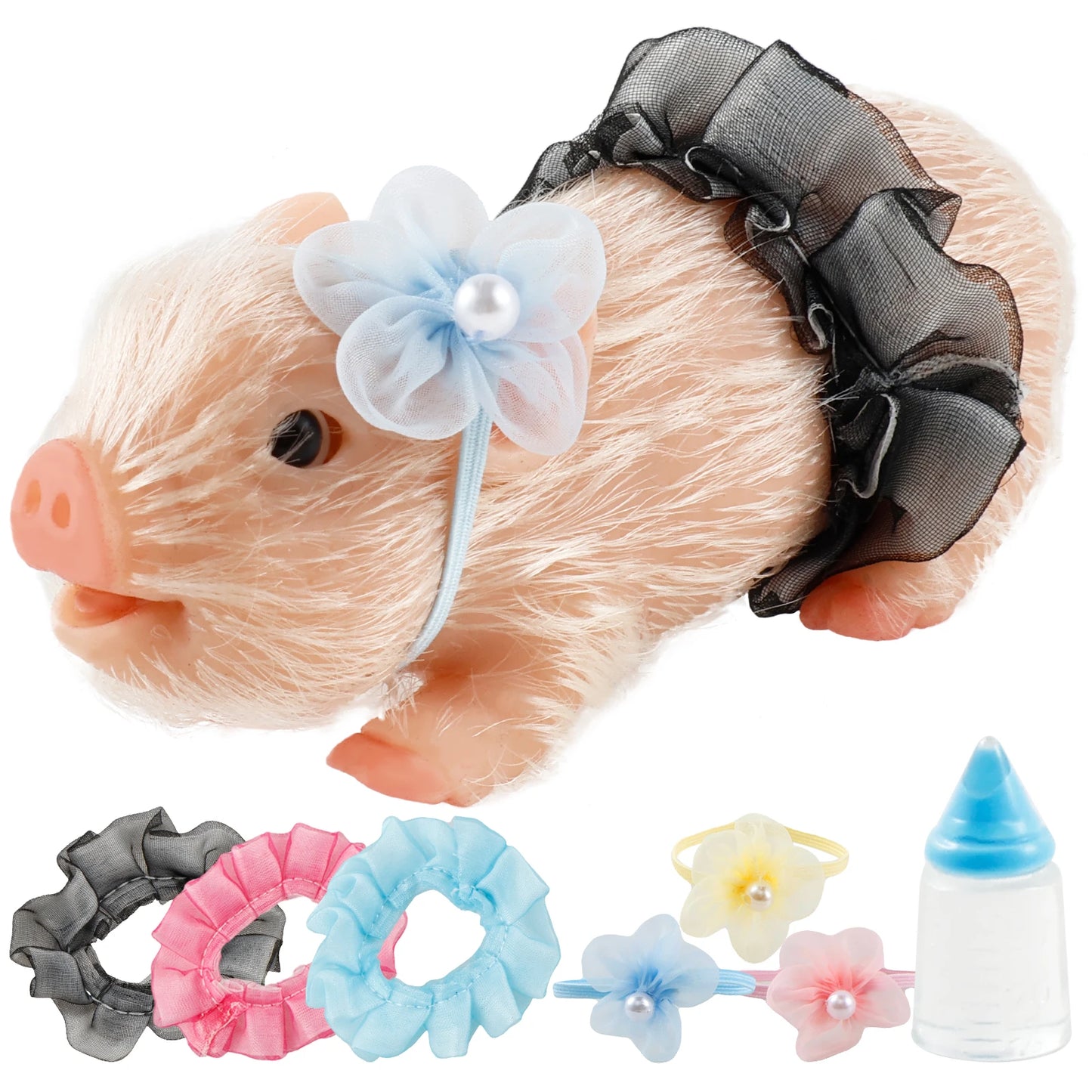Realistic Soft Silicone Pig Doll Toy Miniature Piglet - ToylandEU