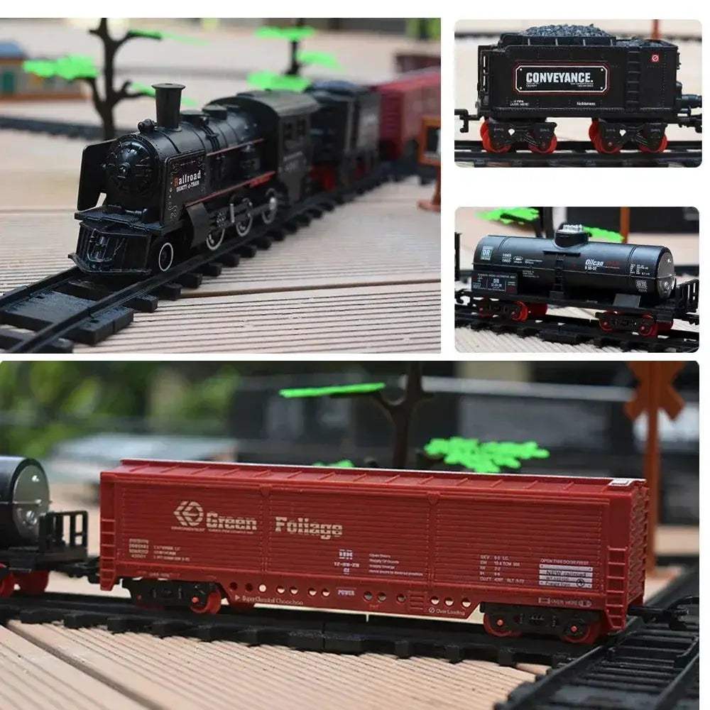 Realistic Steam Locomotive Train Set With Smoke Simulation - ToylandEU