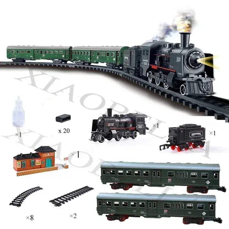 Realistic Steam Locomotive Train Set With Smoke Simulation - ToylandEU
