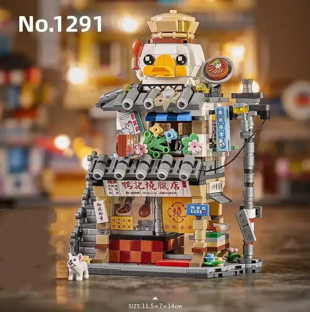Realistic Street View Building Blocks Izakaya Takoyaki Shop Miniatures - ToylandEU