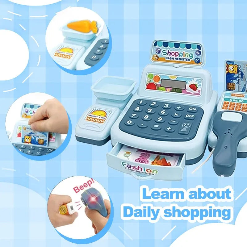 Realistic Supermarket Cashier Toy With Electronic Gameplay And Lighting And Sound Effects For Young Shoppers - ToylandEU