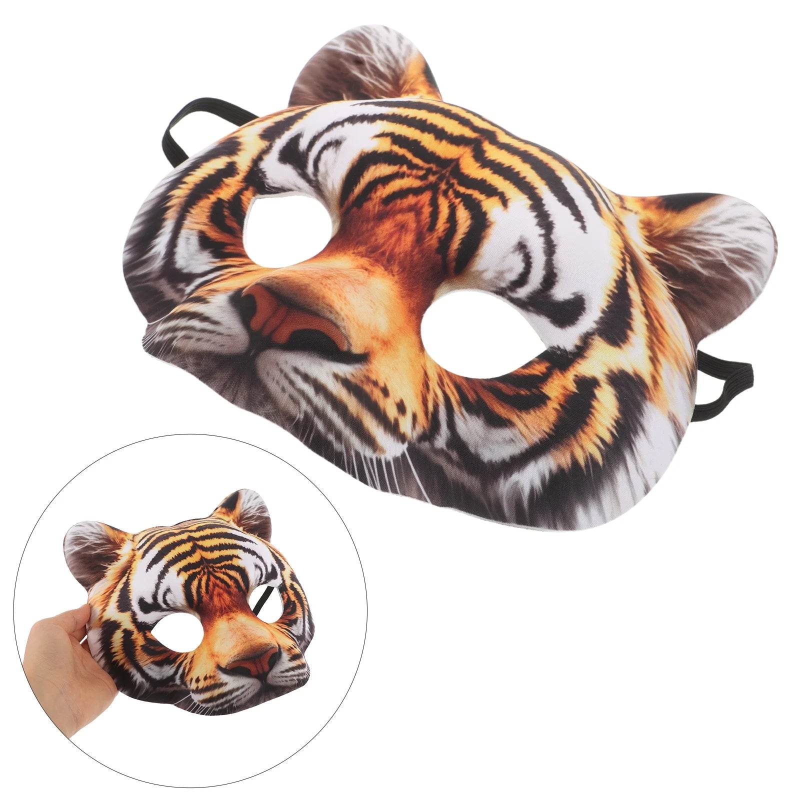 Realistic Tiger Mask Half Face EVA Mask For Cosplay Party - ToylandEU