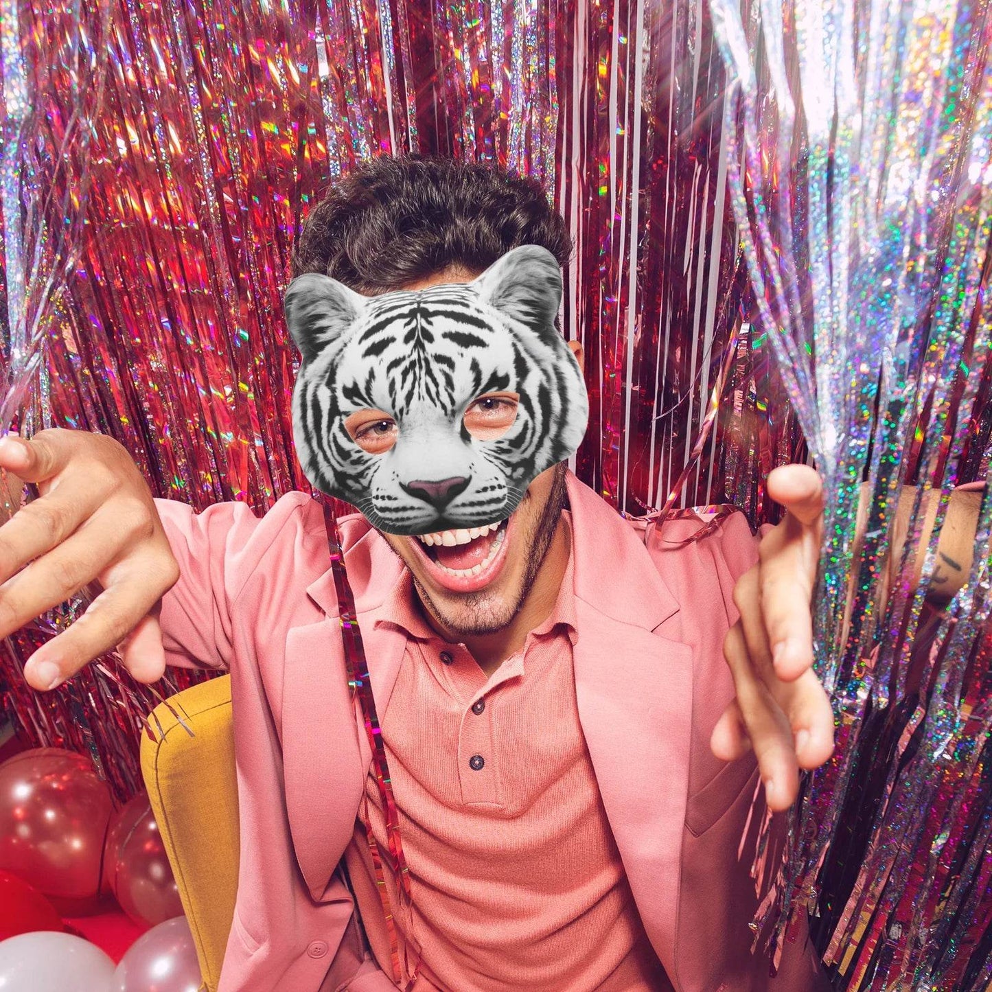 Realistic Tiger Mask Half Face EVA Mask For Cosplay Party - ToylandEU