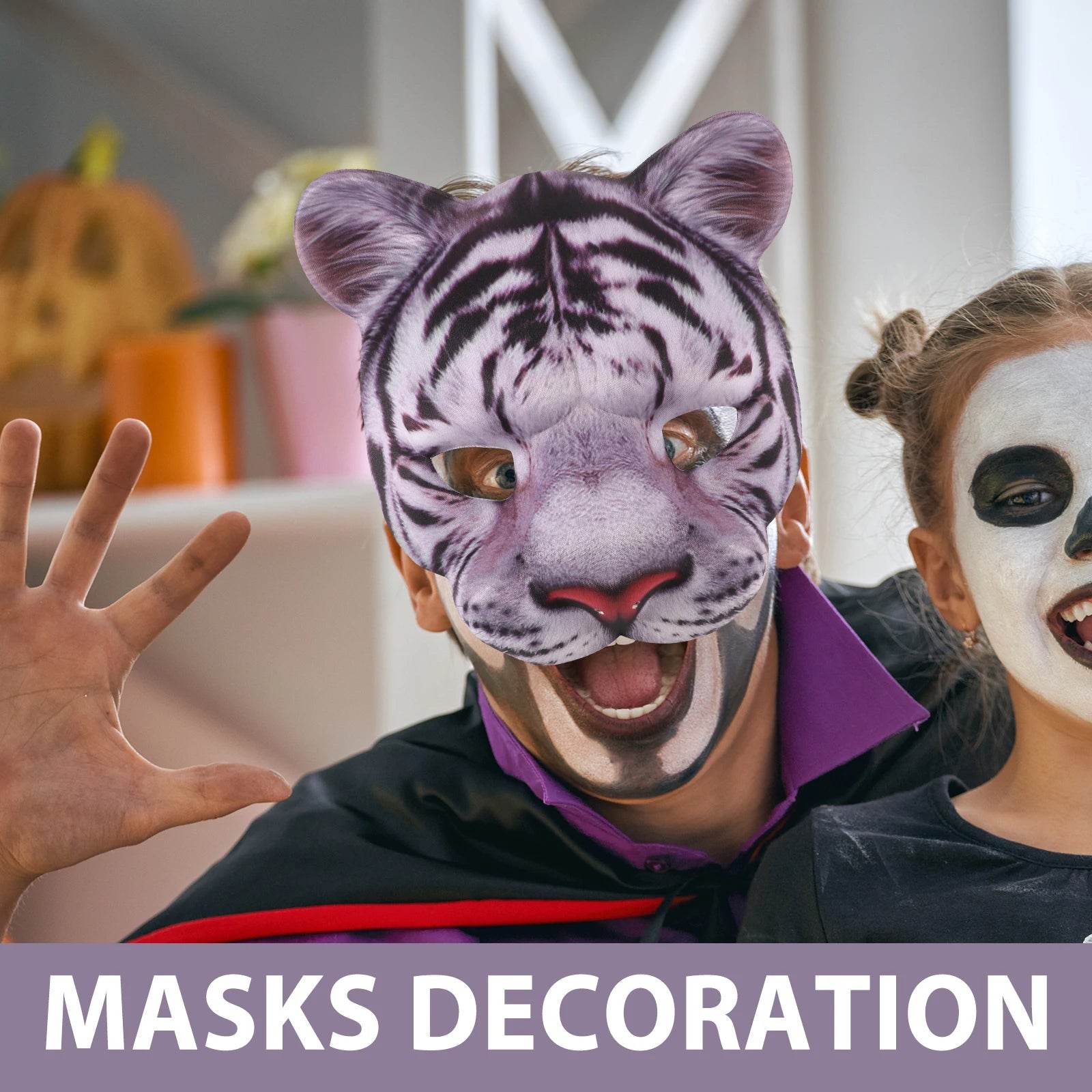 Realistic Tiger Mask Half Face EVA Mask For Cosplay Party - ToylandEU