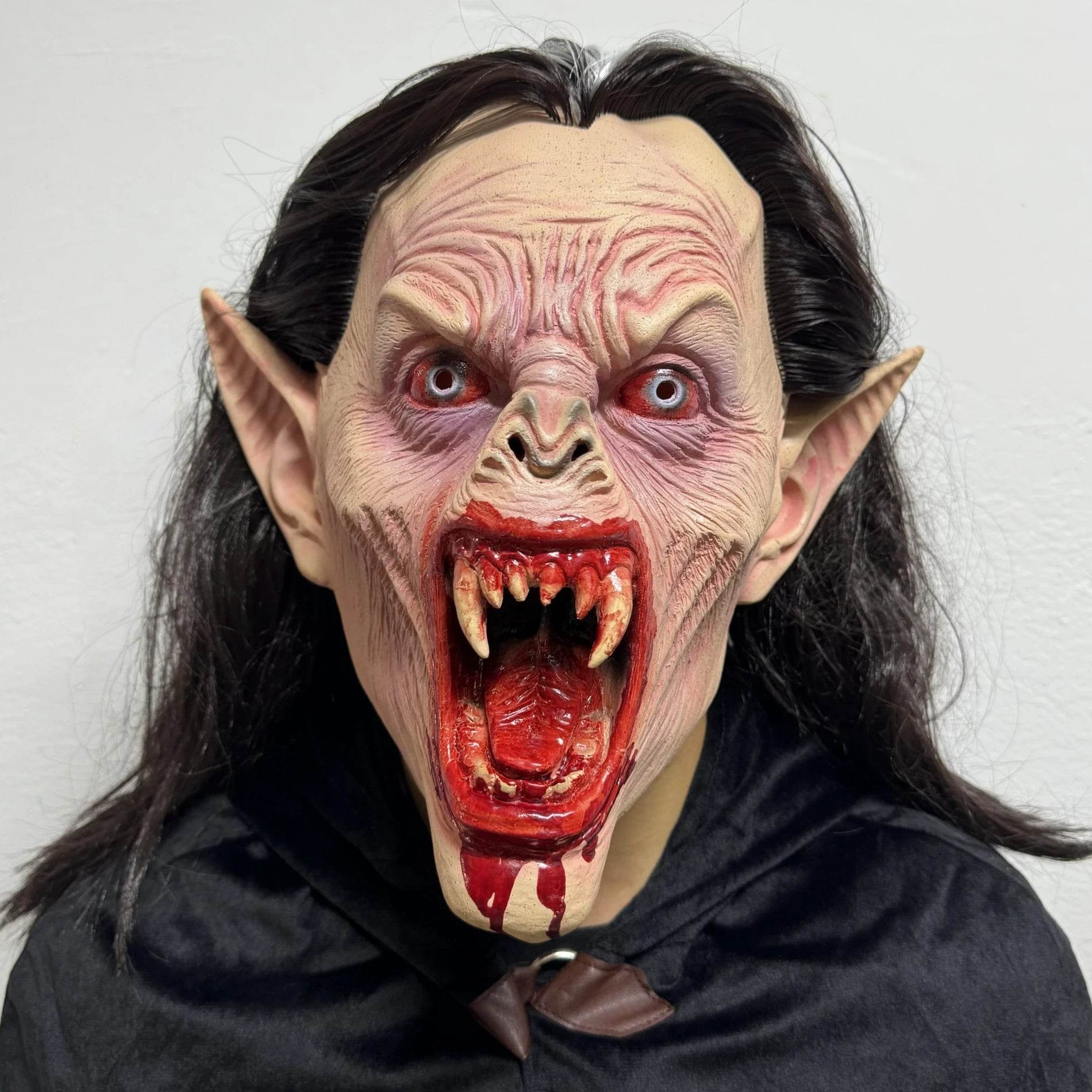 Realistic Vampire Mask Full Head Latex Bloody Fangs Adult - ToylandEU
