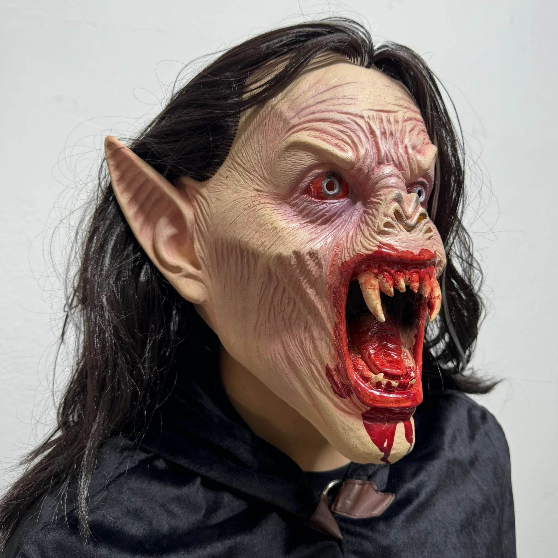 Realistic Vampire Mask Full Head Latex Bloody Fangs Adult - ToylandEU
