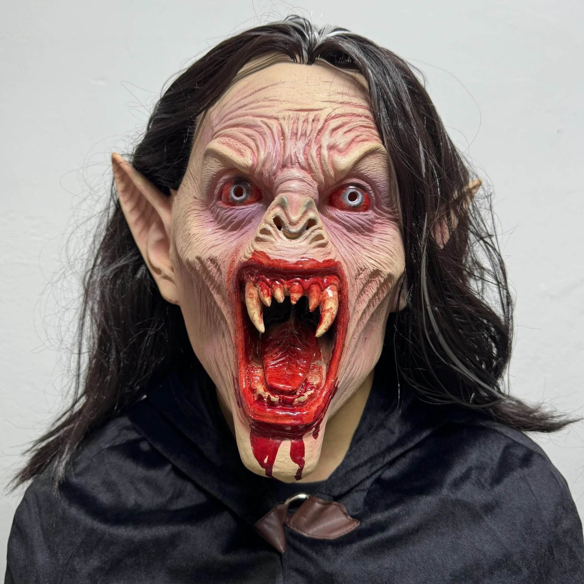 Realistic Vampire Mask Full Head Latex Bloody Fangs Adult - ToylandEU