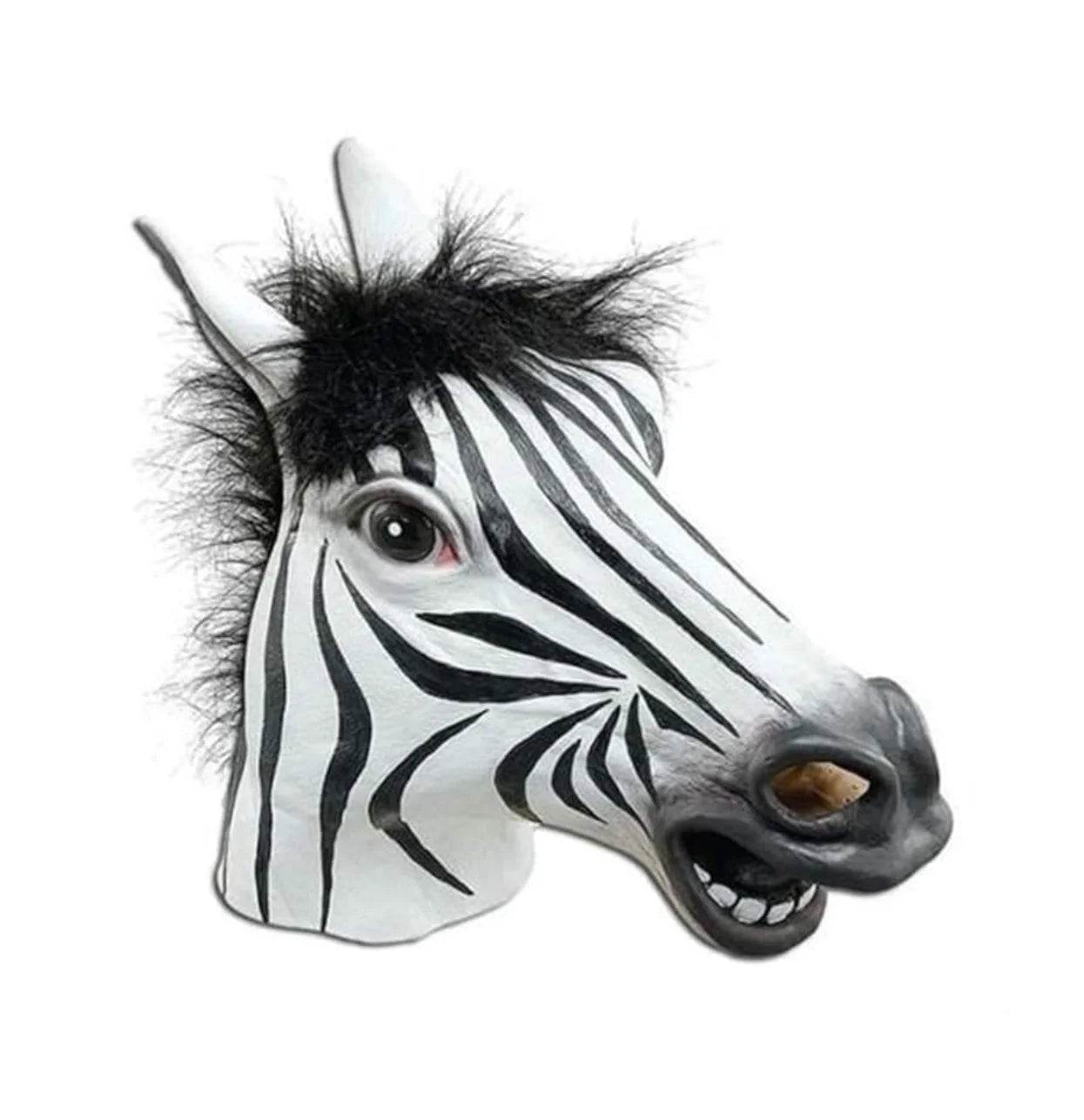 Realistic Zebra Mask Rubber For Adults Cosplay Halloween - ToylandEU