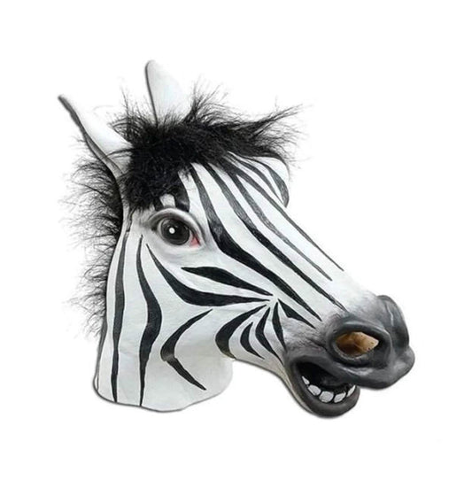 Realistic Zebra Mask Rubber For Adults Cosplay Halloween - ToylandEU