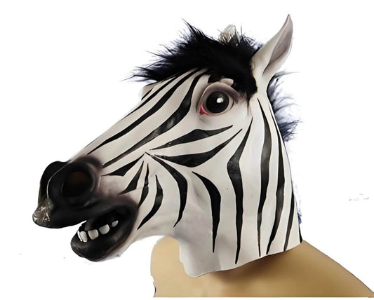 Realistic Zebra Mask Rubber For Adults Cosplay Halloween - ToylandEU