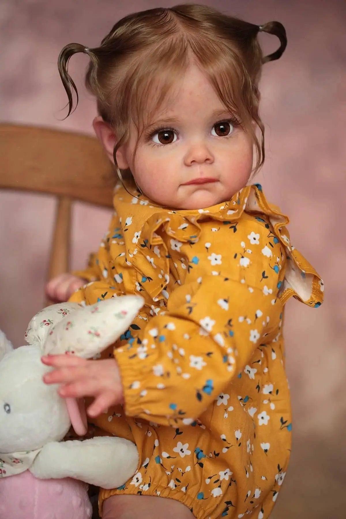  Reborn Baby Doll 60cm Hand Rooted Hair Soft Body -  ToylandEU™