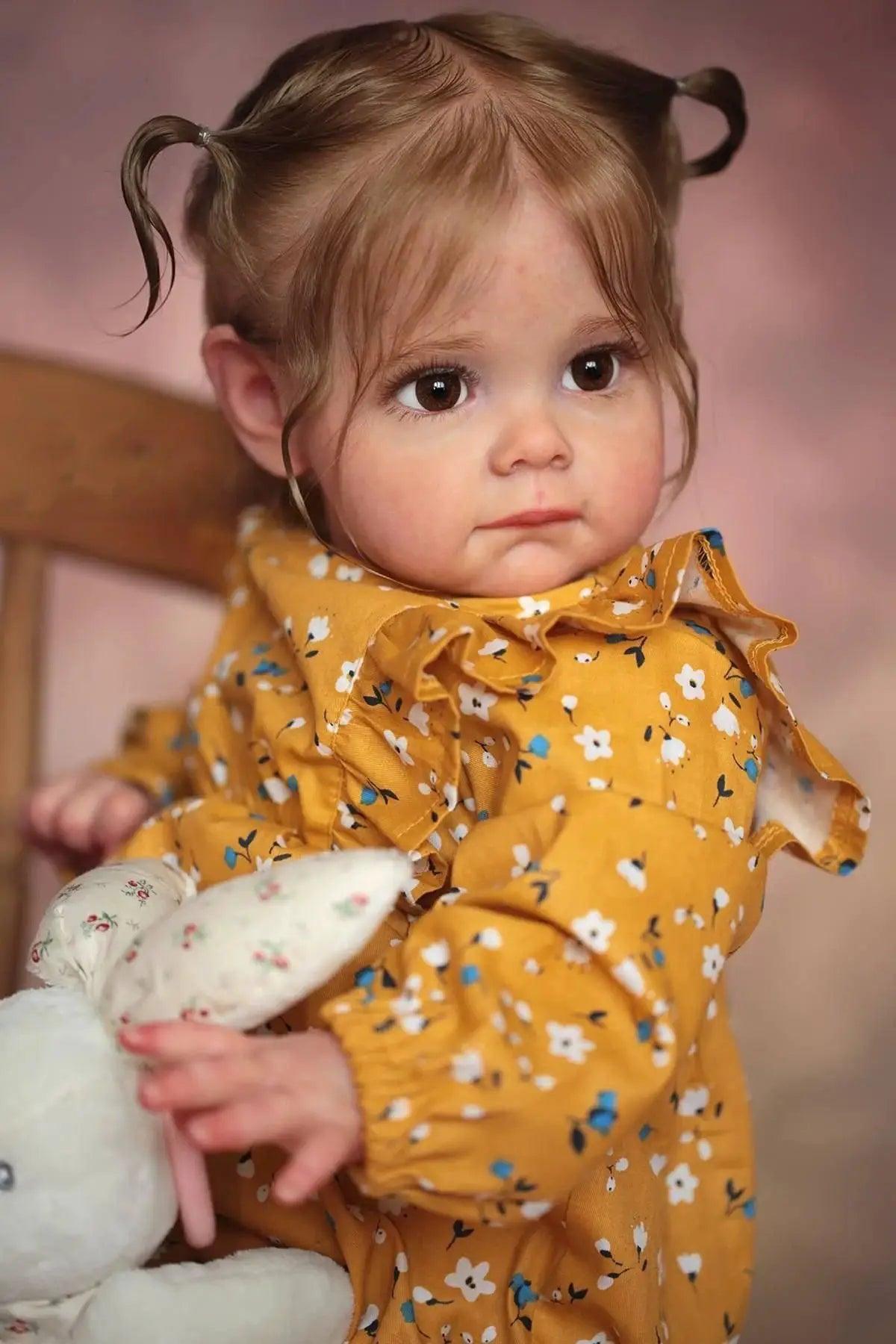  Reborn Baby Doll 60cm Hand Rooted Hair Soft Body -  ToylandEU™