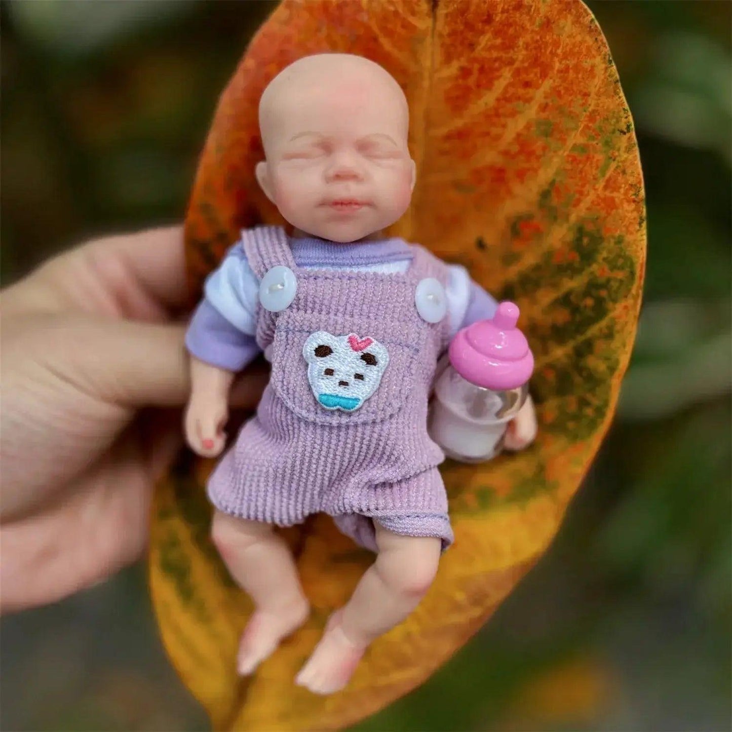  Mini Silicone Reborn Doll 6 Inch Painted Bald Girl Gift -  ToylandEU™