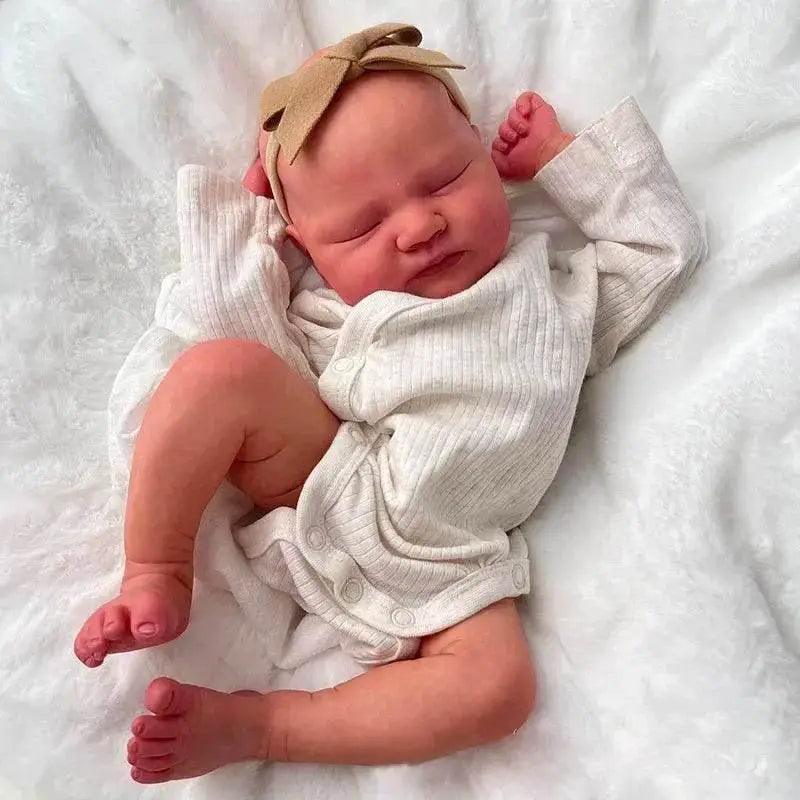  Baby Quinlyn Already Finished Paint Soft Touch Lifelike Sleeping Reborn Doll with Visible Veins Hand Draw Hair -  ToylandEU™