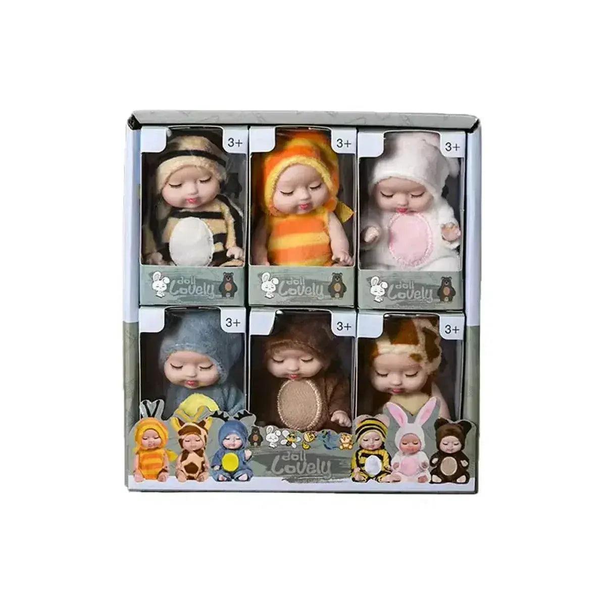  6Pcs Reborn Doll Kit Toy Simulation Princess Dolls Toy Mini Cute Sleeping Baby with Clothes Accessories -  ToylandEU™