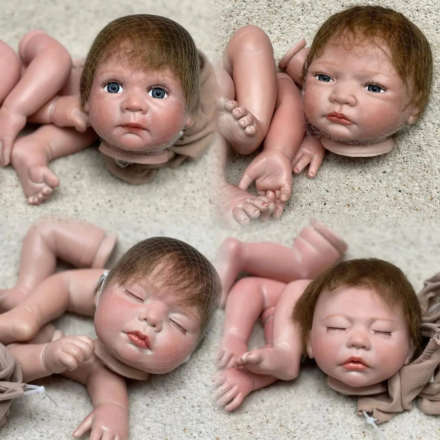  Reborn Doll Kit Seamlessly Painted Open Eyes Lifelike -  ToylandEU™