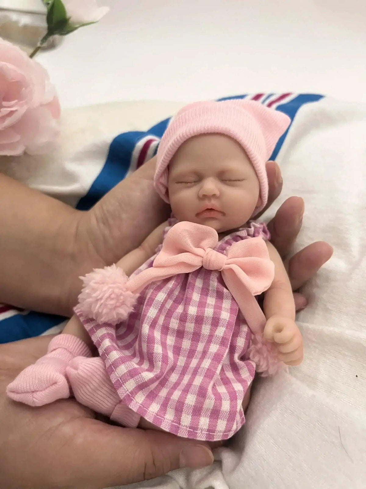  Miniature Babies 7" Full Body Silicone Baby Reborn Doll Lifelike Sleeping Baby Girl Gift -  ToylandEU™