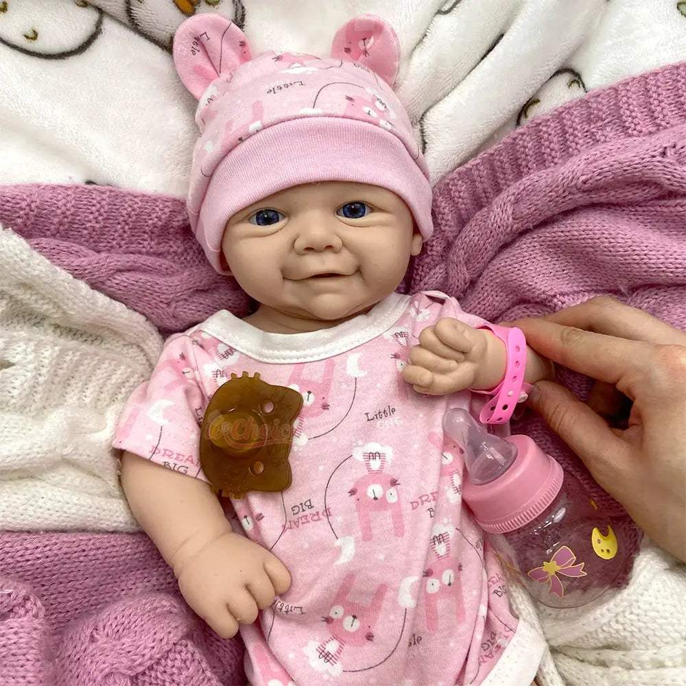 Reborn Doll Silicone 17 Inch Weighted For Anxiety Relief - ToylandEU