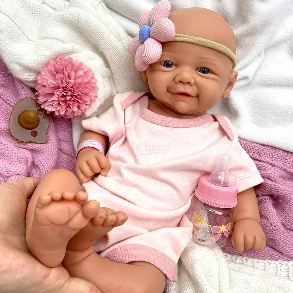Reborn Doll Silicone 17 Inch Weighted For Anxiety Relief - ToylandEU