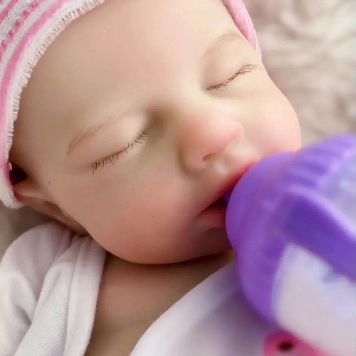 Reborn Dolls 33CM Open Mouth Silicone Loulou Full Body Soft Silicone Painted Newborn Baby Dolls - ToylandEU