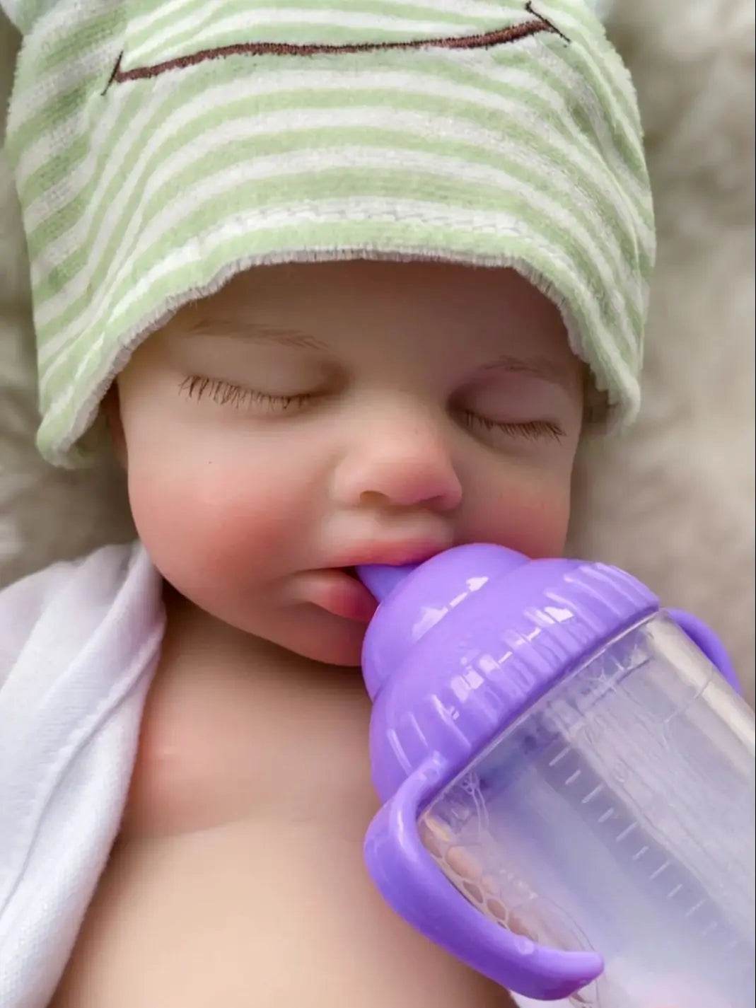 Reborn Dolls 33CM Open Mouth Silicone Loulou Full Body Soft Silicone Painted Newborn Baby Dolls - ToylandEU