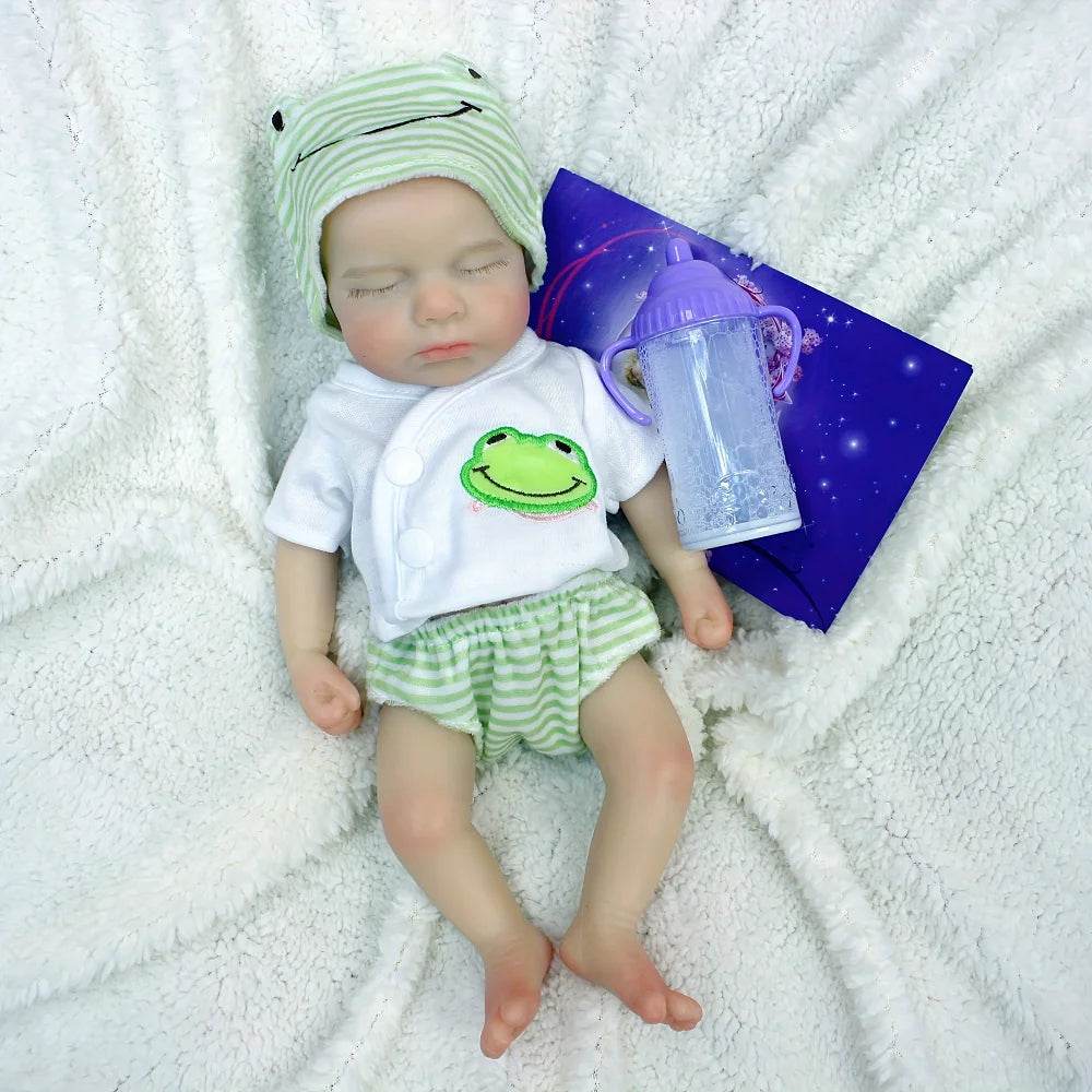 Reborn Dolls 33CM Open Mouth Silicone Loulou Full Body Soft Silicone Painted Newborn Baby Dolls - ToylandEU